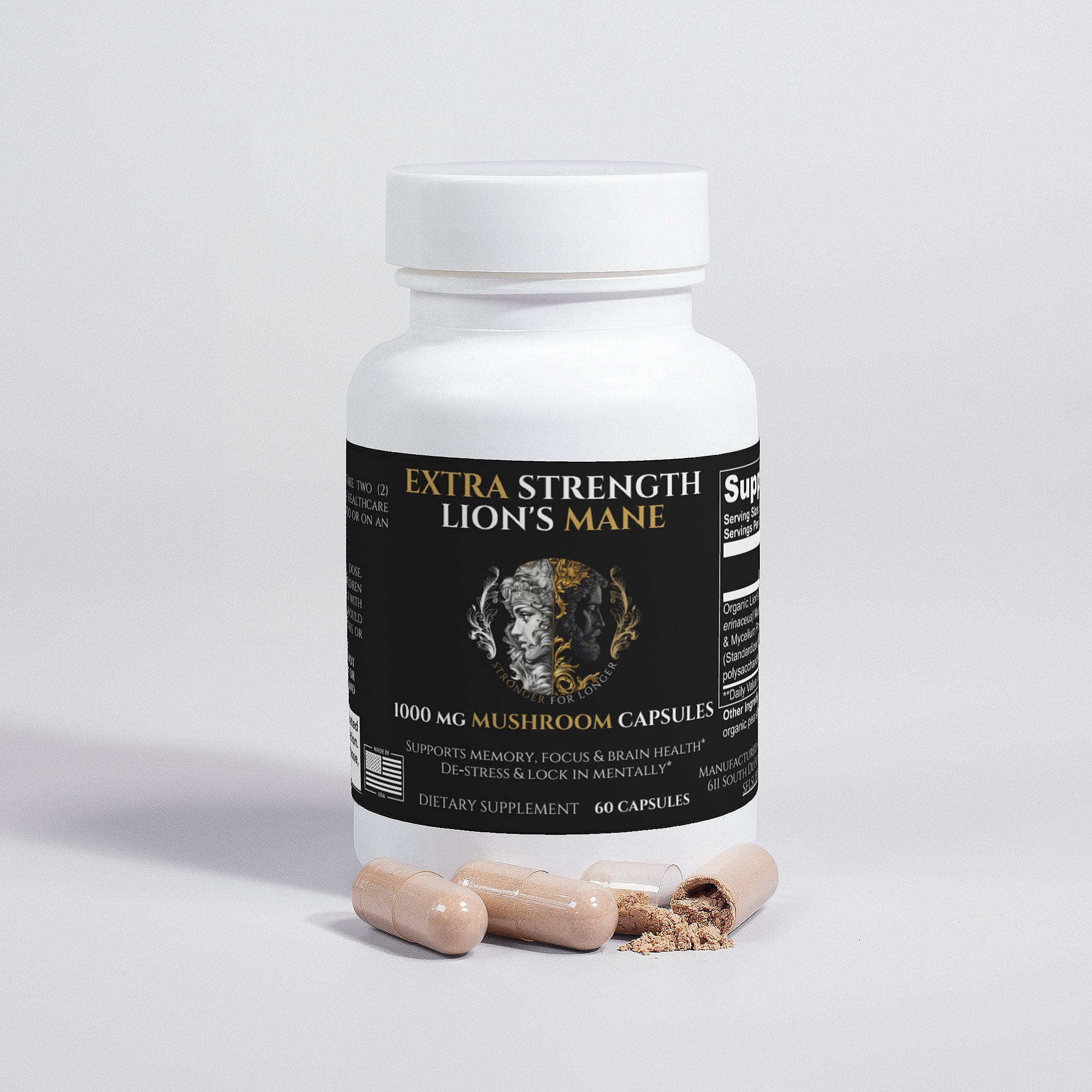 Extra Strength Lion’s Mane Mushroom Capsules: Cognitive Clarity & Mental Performance