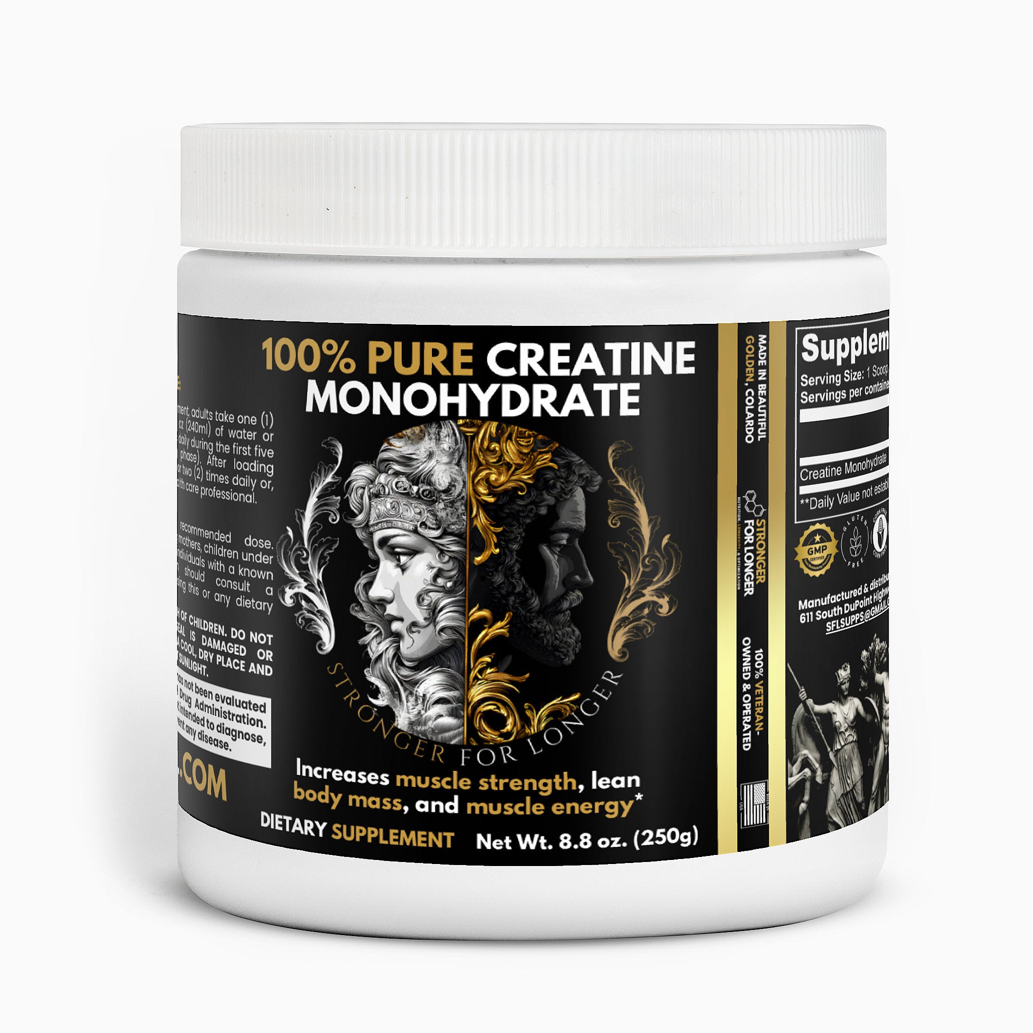 100% Pure & Natural Creatine Monohydrate: Power, Performance & Recovery Support