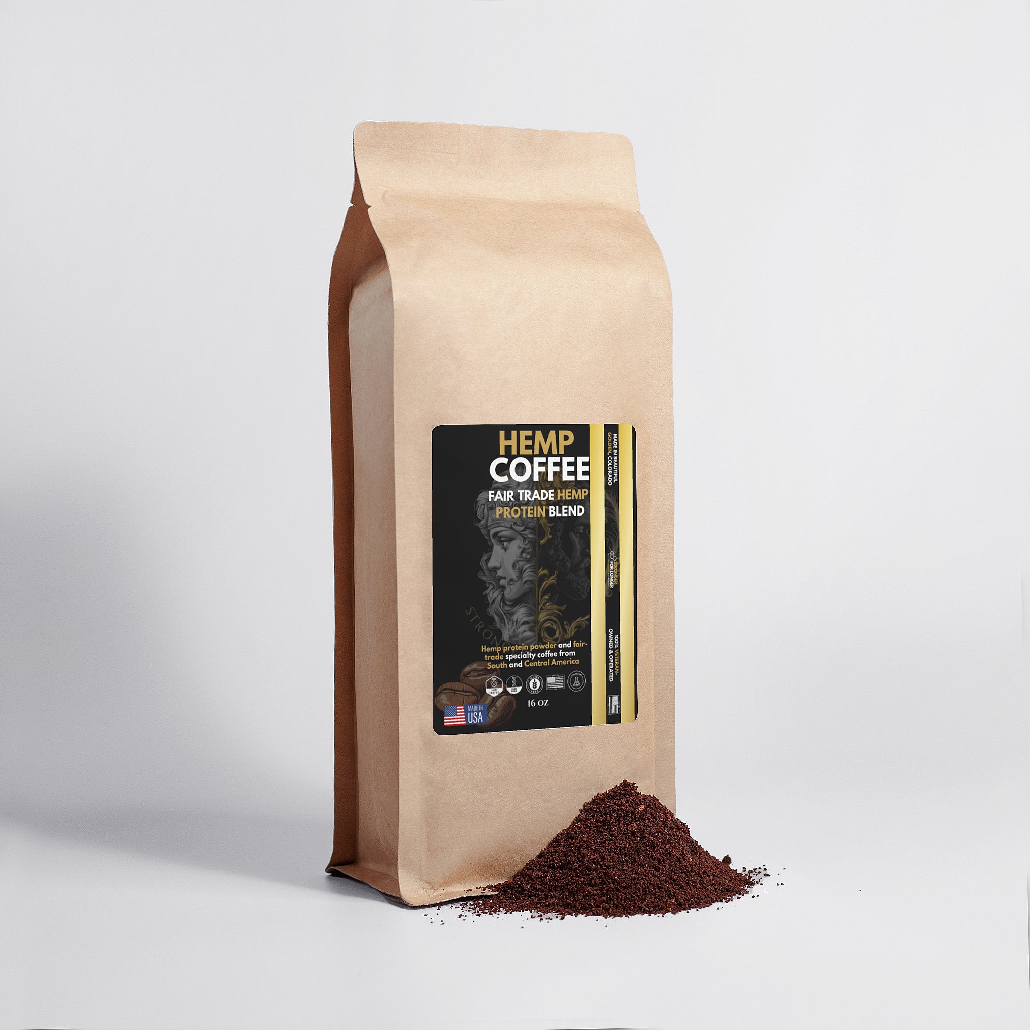 Hemp & Omega-3 Coffee Blend - Medium Roast 16oz