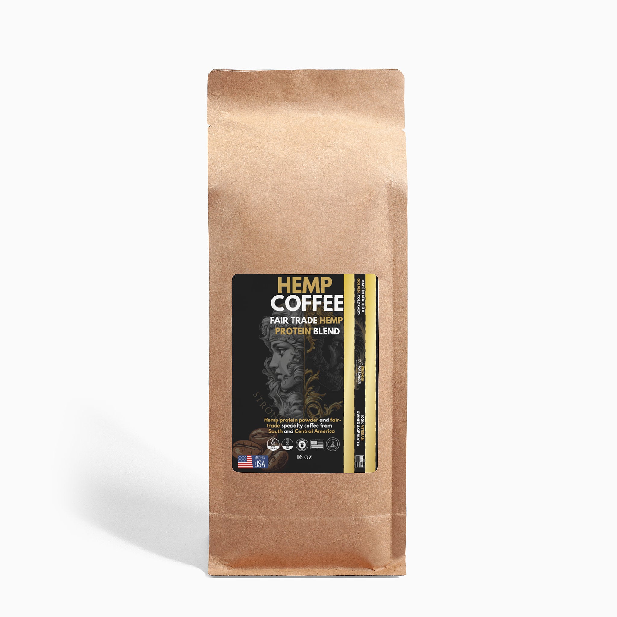 Hemp & Omega-3 Coffee Blend - Medium Roast 16oz