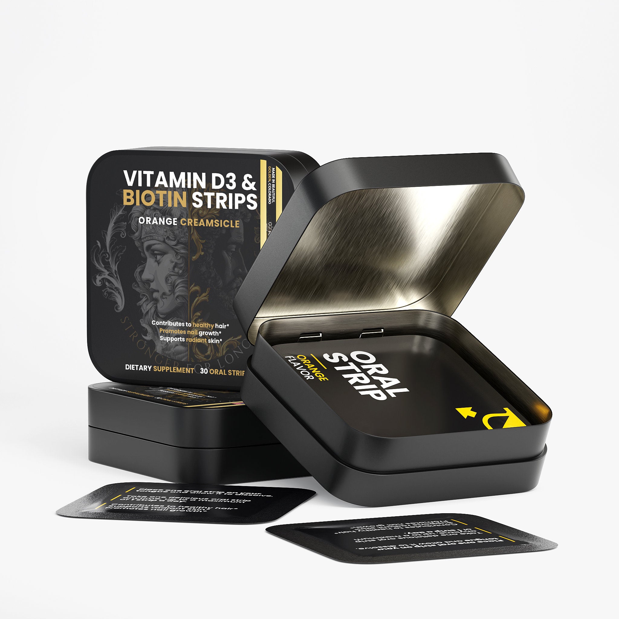 Vitamin D3 & Biotin Strips: Perfect for Hair, Skin, Teeth & Nails