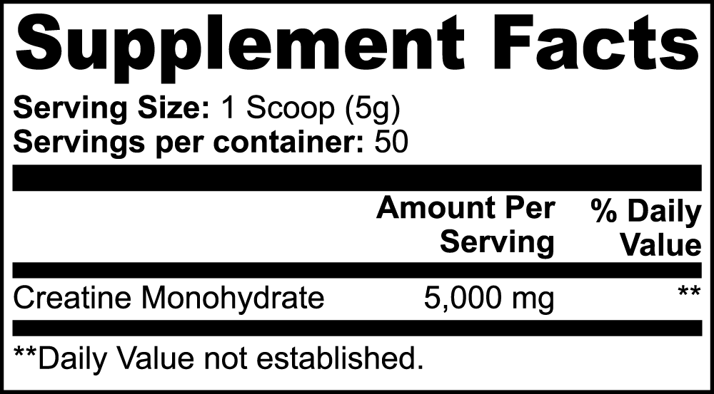 100% Pure & Natural Creatine Monohydrate: Power, Performance & Recovery Support