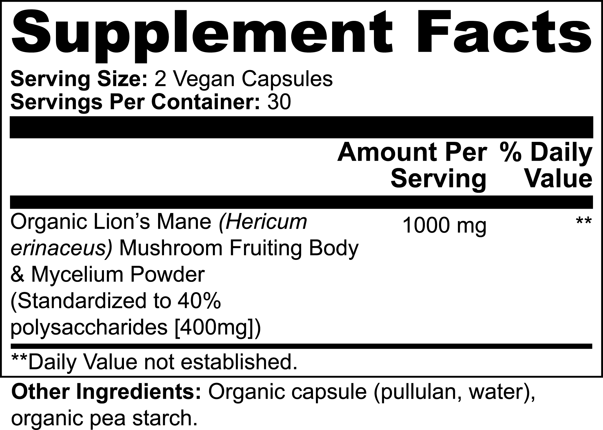 Extra Strength Lion’s Mane Mushroom Capsules: Cognitive Clarity & Mental Performance