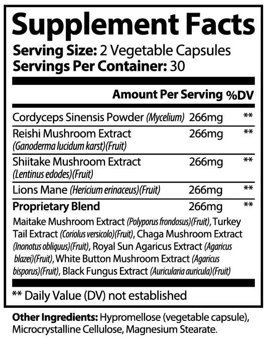 Elite Mushroom Complex: Nootropic & Positive Mood