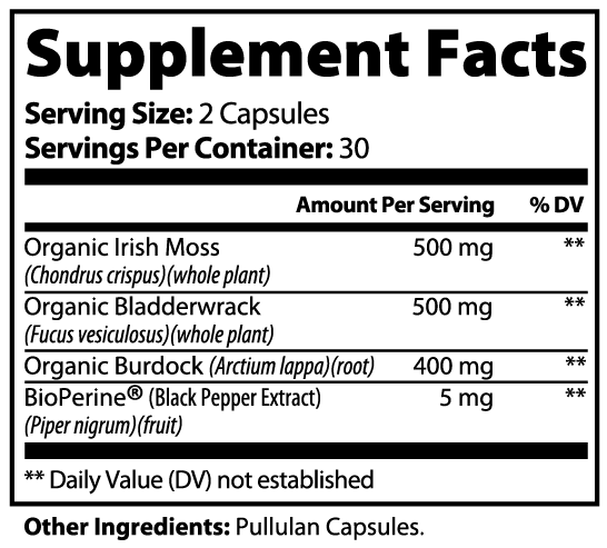 Ocean Armor: Irish Sea Moss, Burdock & Bladderwrack