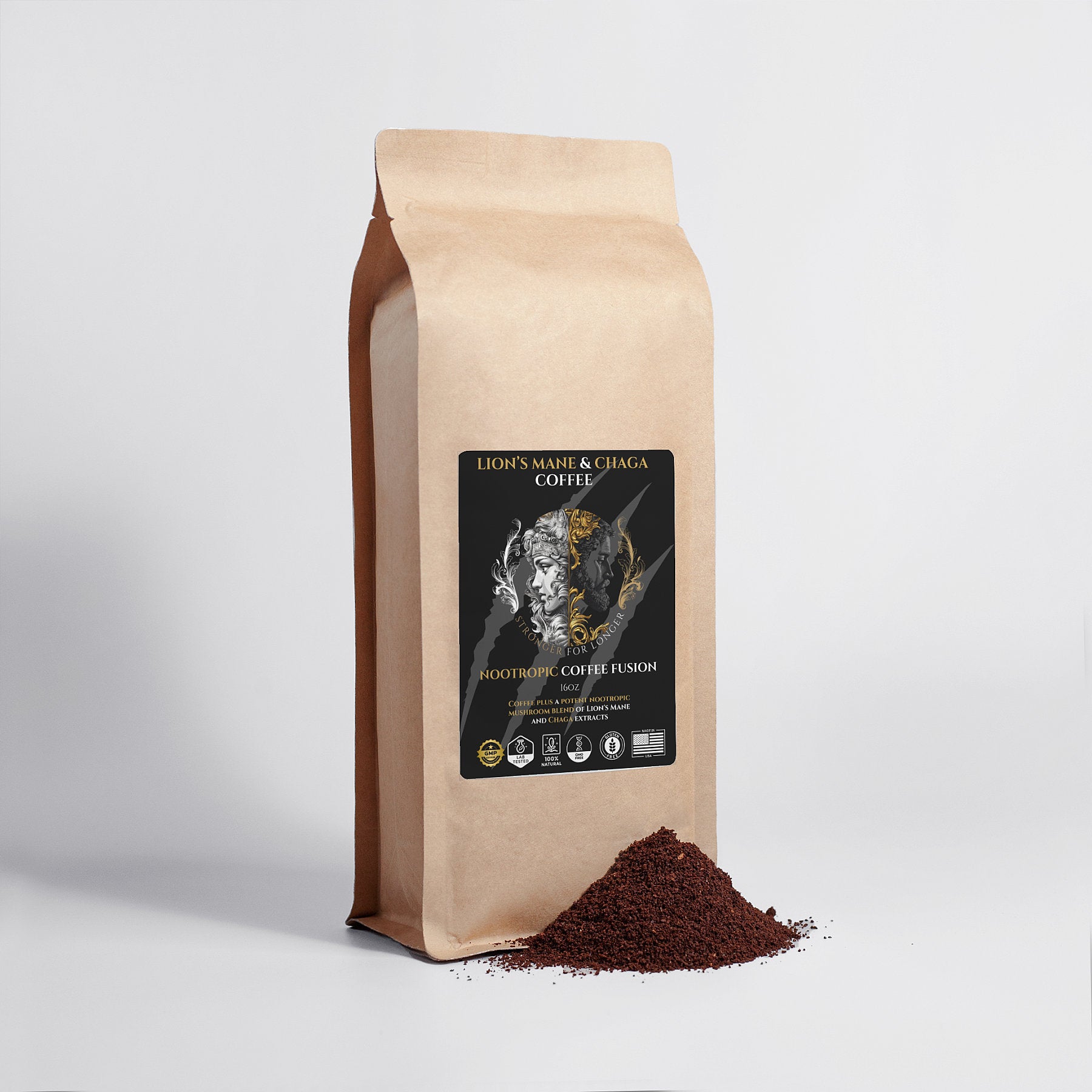 Nootropic Coffee: Lion’s Mane & Chaga - 16oz