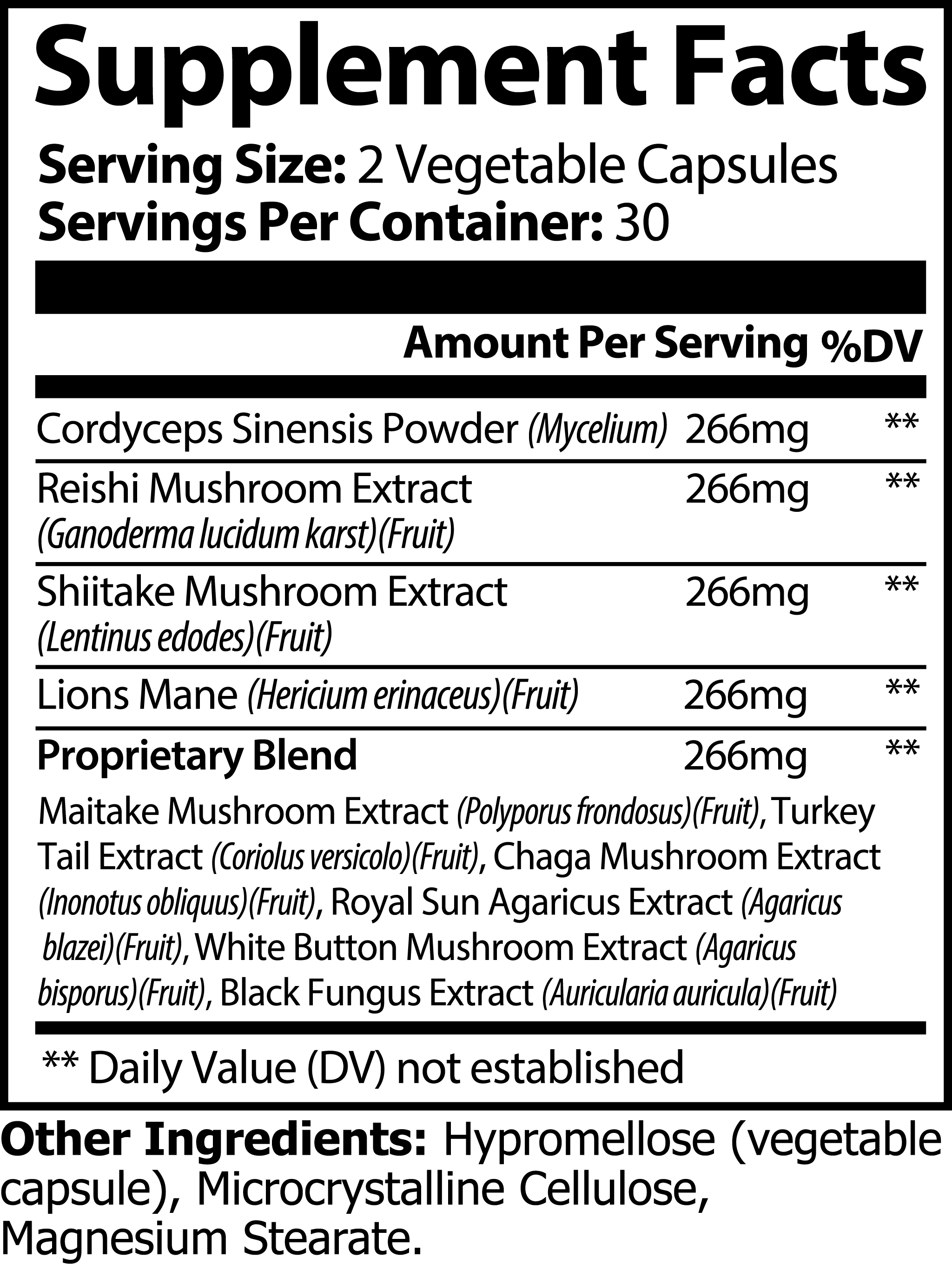 Premium Blend Mushroom Complex