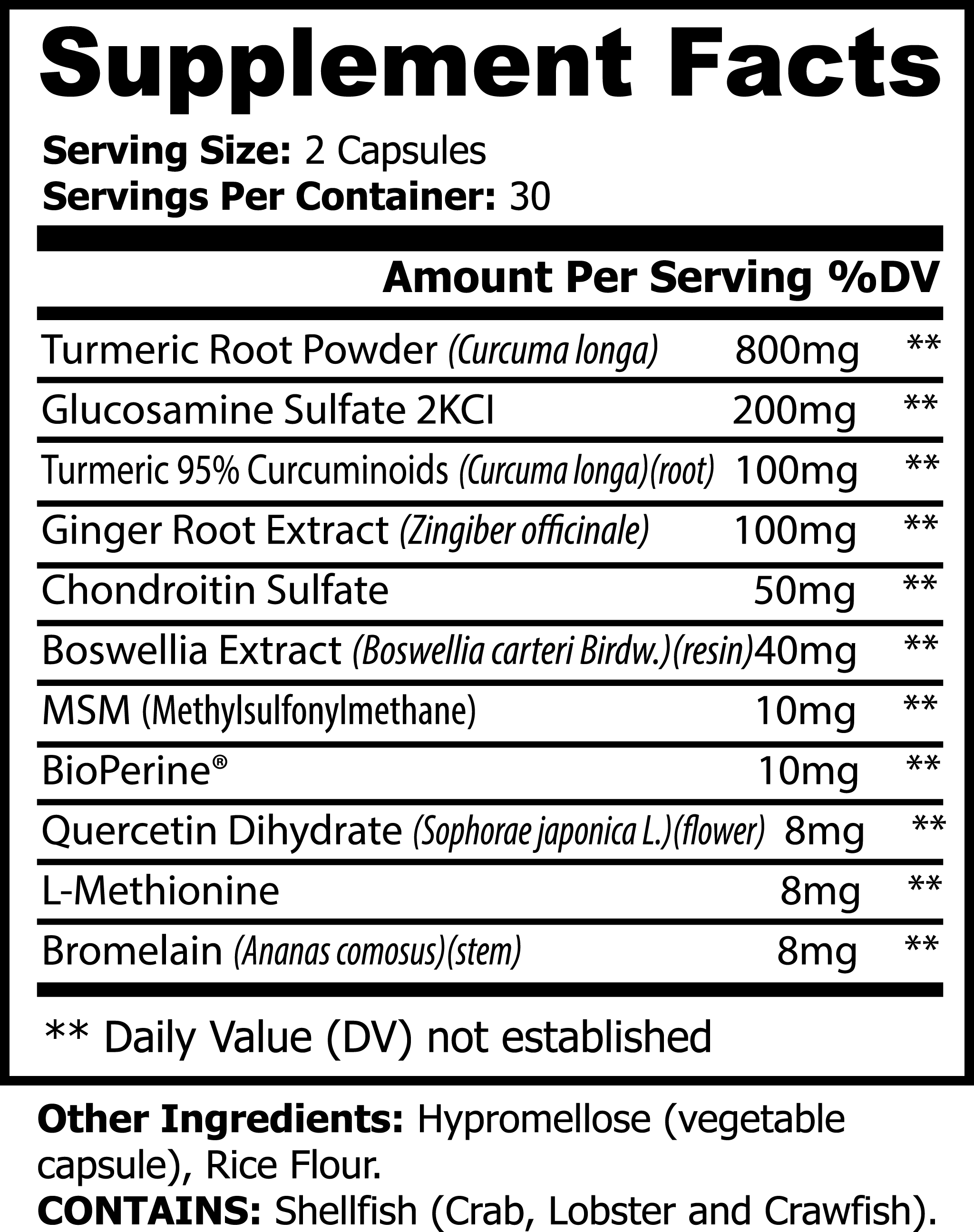 Turmeric & Glucosamine - 1330mg