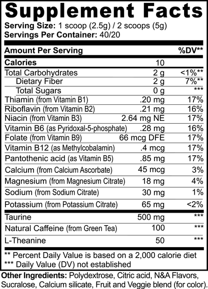 Green Tea Pre-Workout: L-Theanine, Taurine & Caffeine