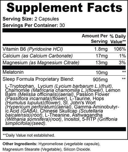 Sleep Support: Magnesium Citrate & Melatonin