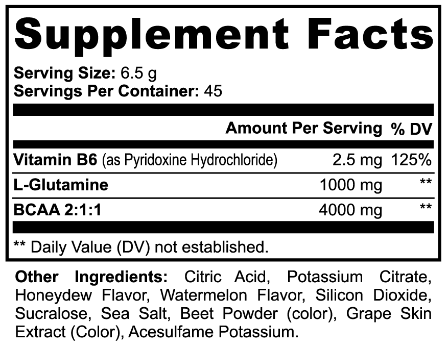 BCAA MAX: Post Workout Powder