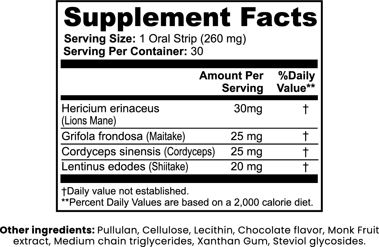 Lion's Mane & Cordyceps Focus Strips