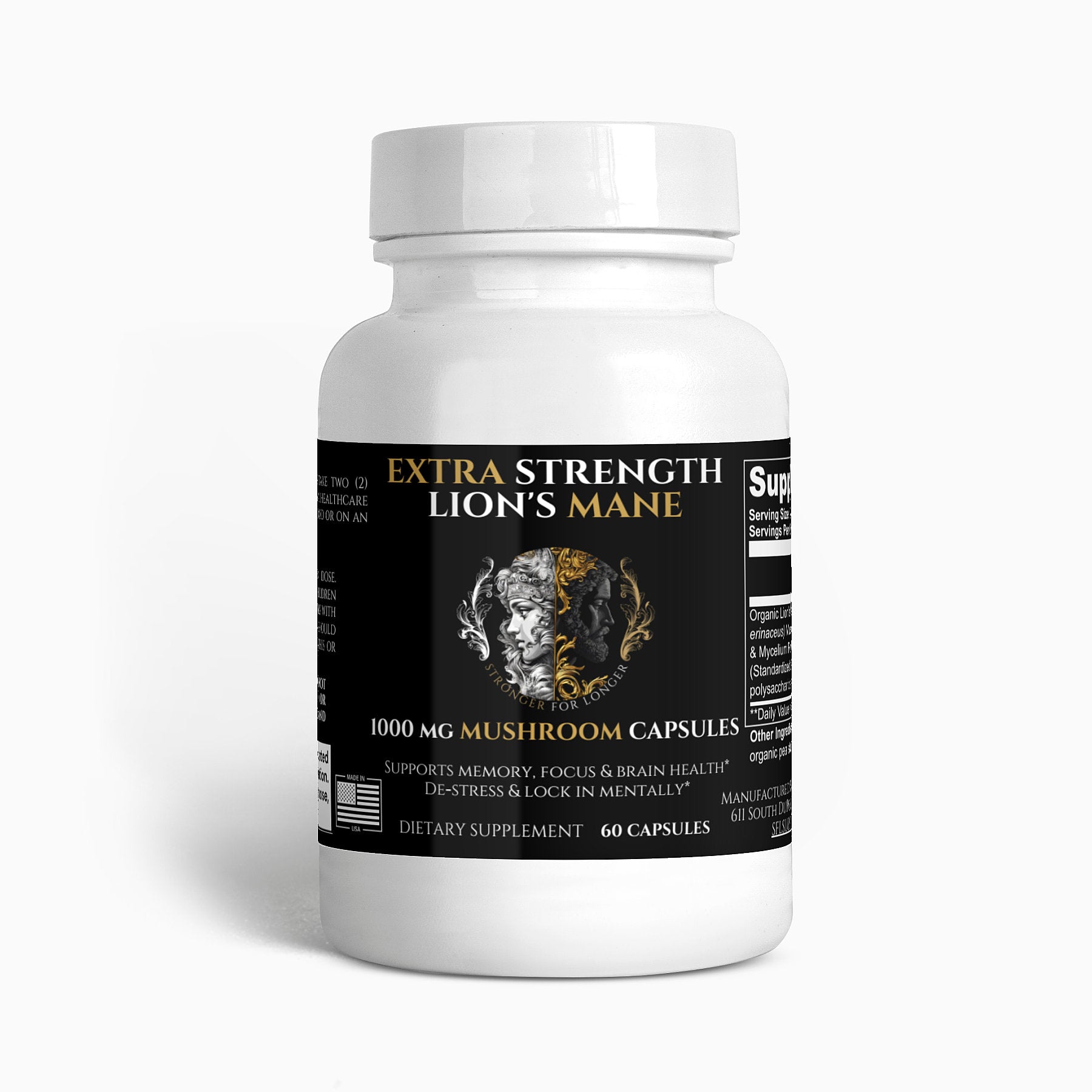 Extra Strength Lion's Mane Mushroom - 1000mg